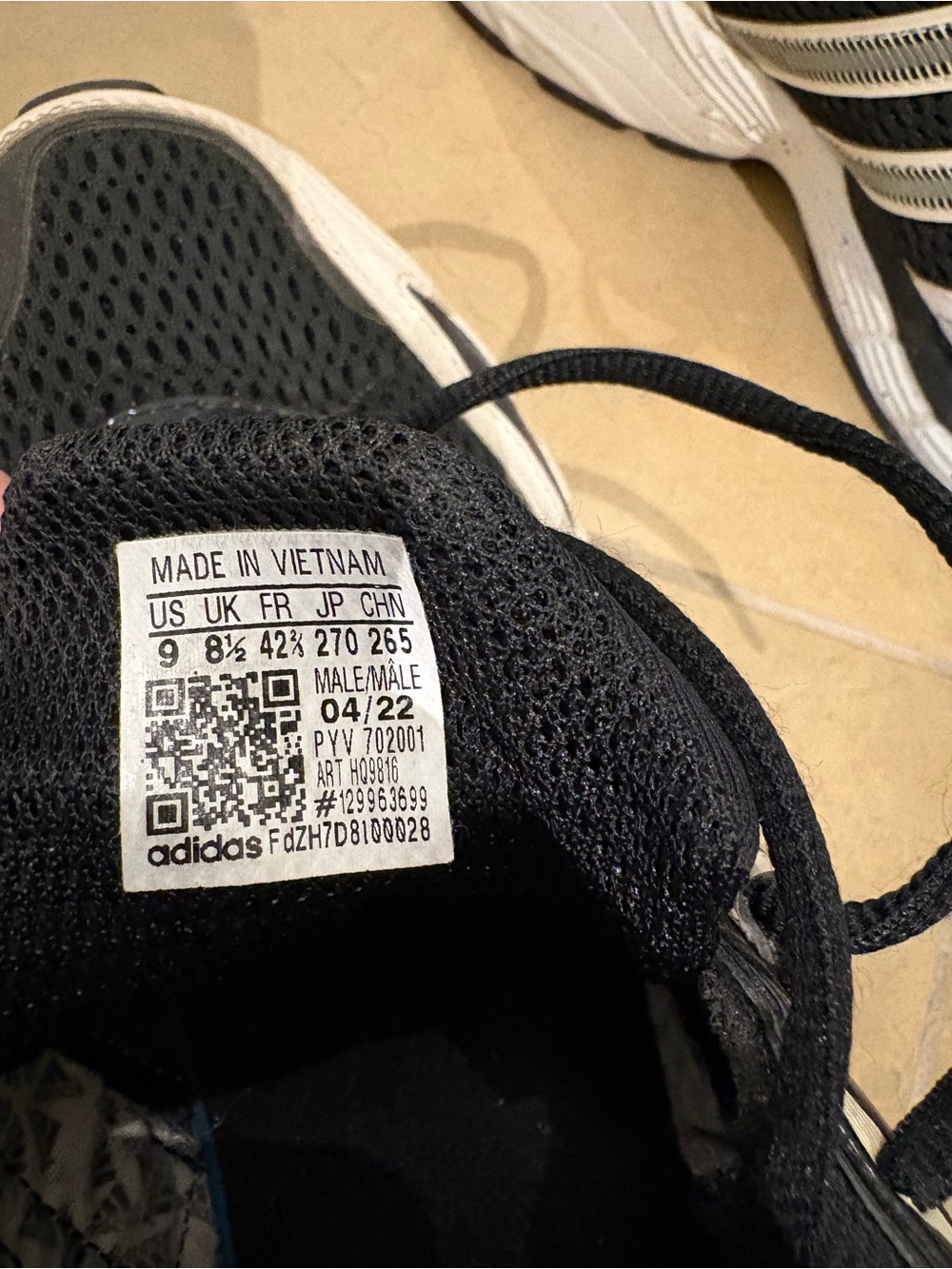 adidas Black and White Running Sneakers - Picture 5 of 6